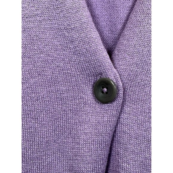 J.Jill Sweater Cardigan Size Medium Single Button Closure Long Sleeve Purple - Picture 4 of 9